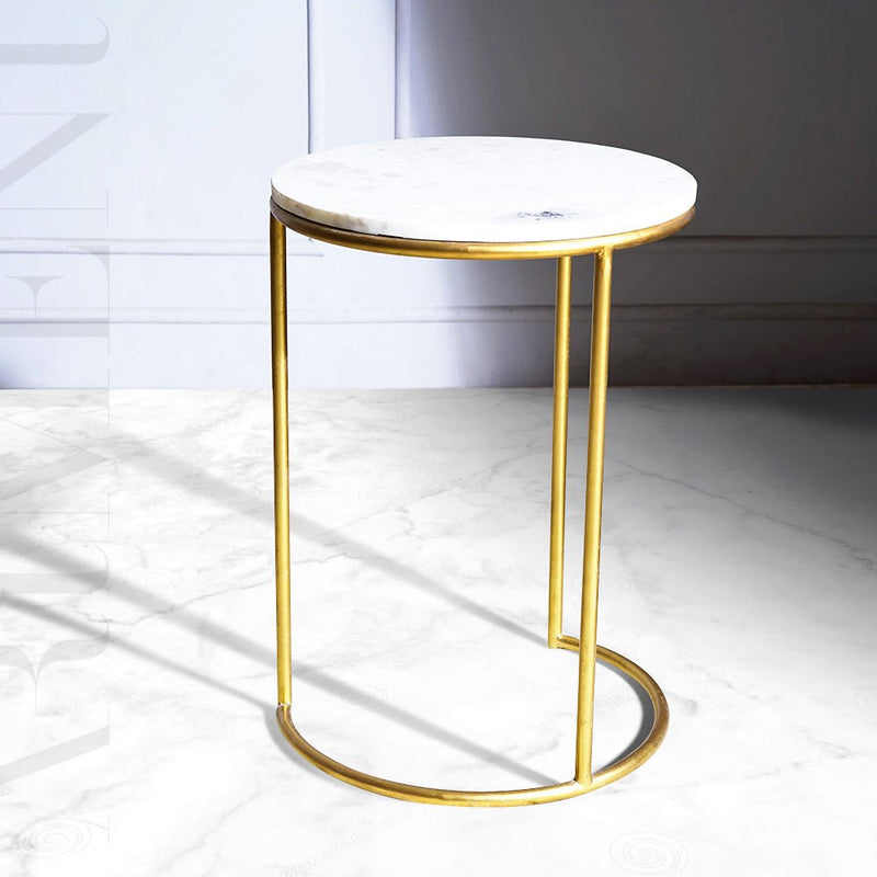 Minimalist Marble Side Table - The Artment