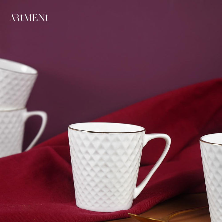 Minimalist White Funnel Tea Cups (Set of 6) - The Artment