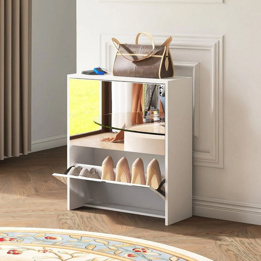 Mirrage - Mirror Shoe Cabinet - The Artment