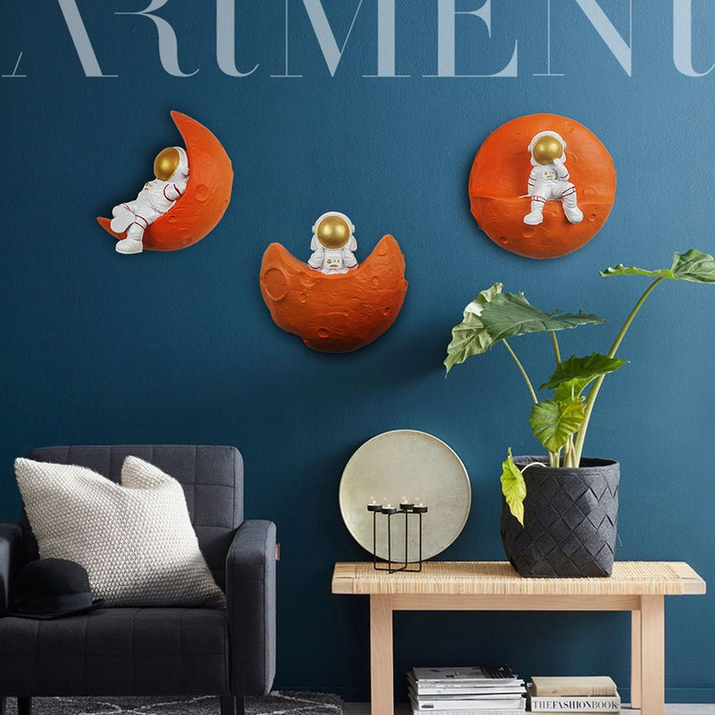 Modern Art Astronaut Landing On Moon Wall Decor - The Artment