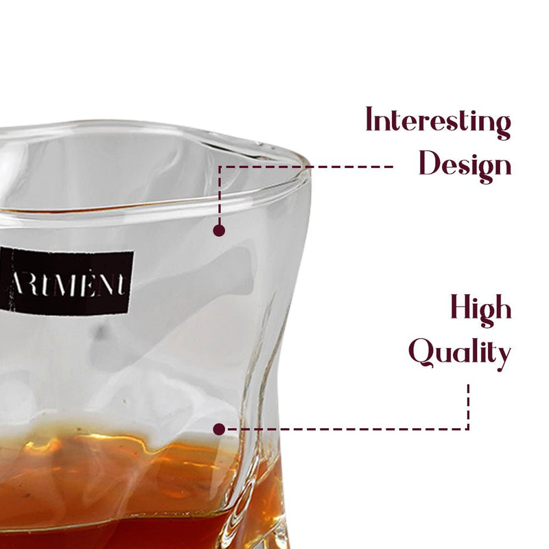 Modern Art Double Bottomed Wave Whiskey Glass - The Artment