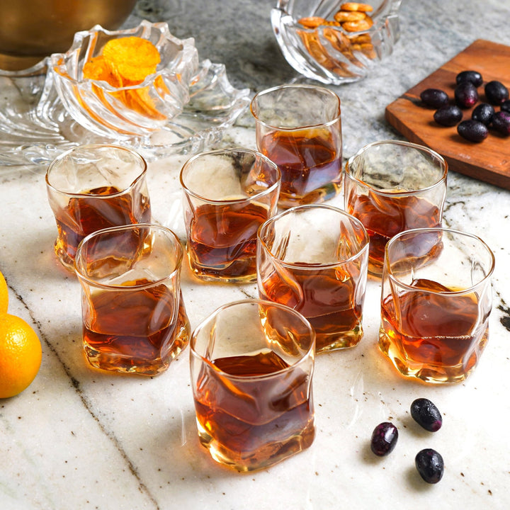 Modern Art Double Bottomed Wave Whiskey Glass – The Artment