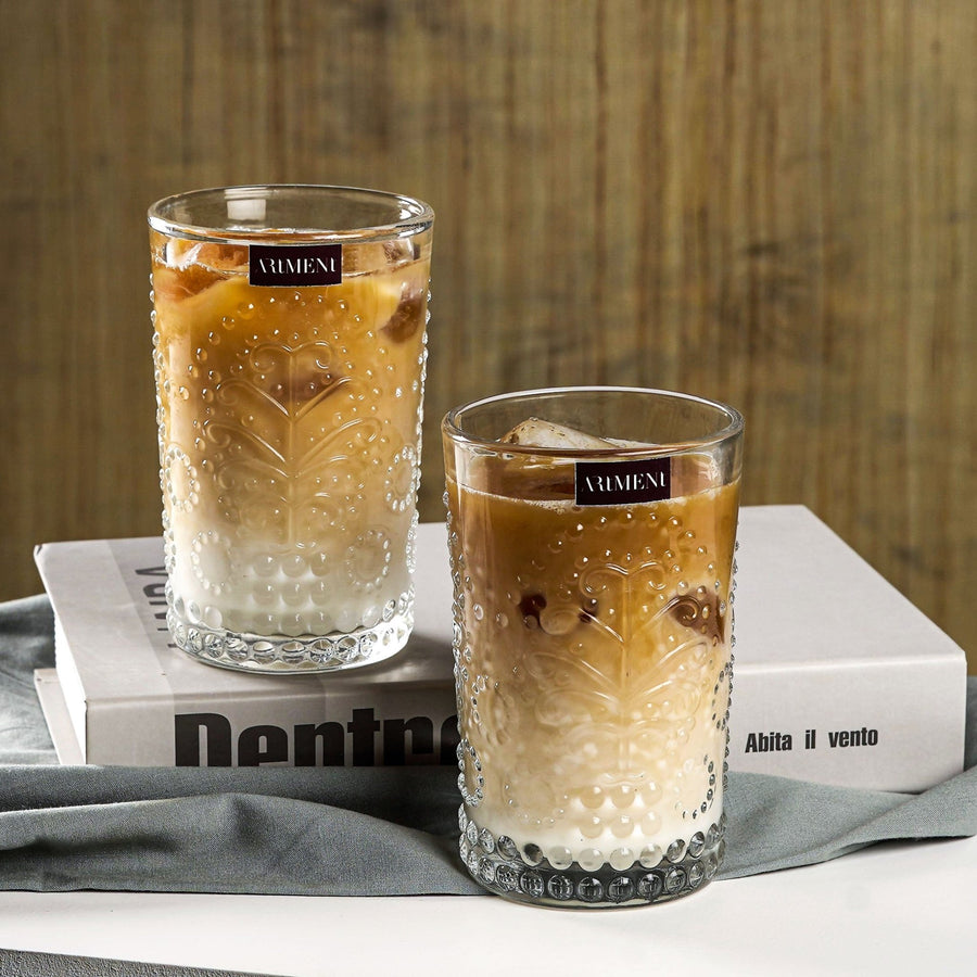 Modern Art Engraved Floral Design Glasses - The Artment