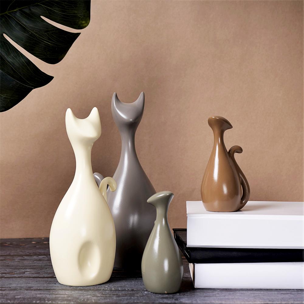 Modern Art Family of Cats Table Accents (Set of 4) - The Artment