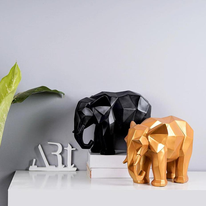 Modern Art Geometric Elephant Accent - The Artment