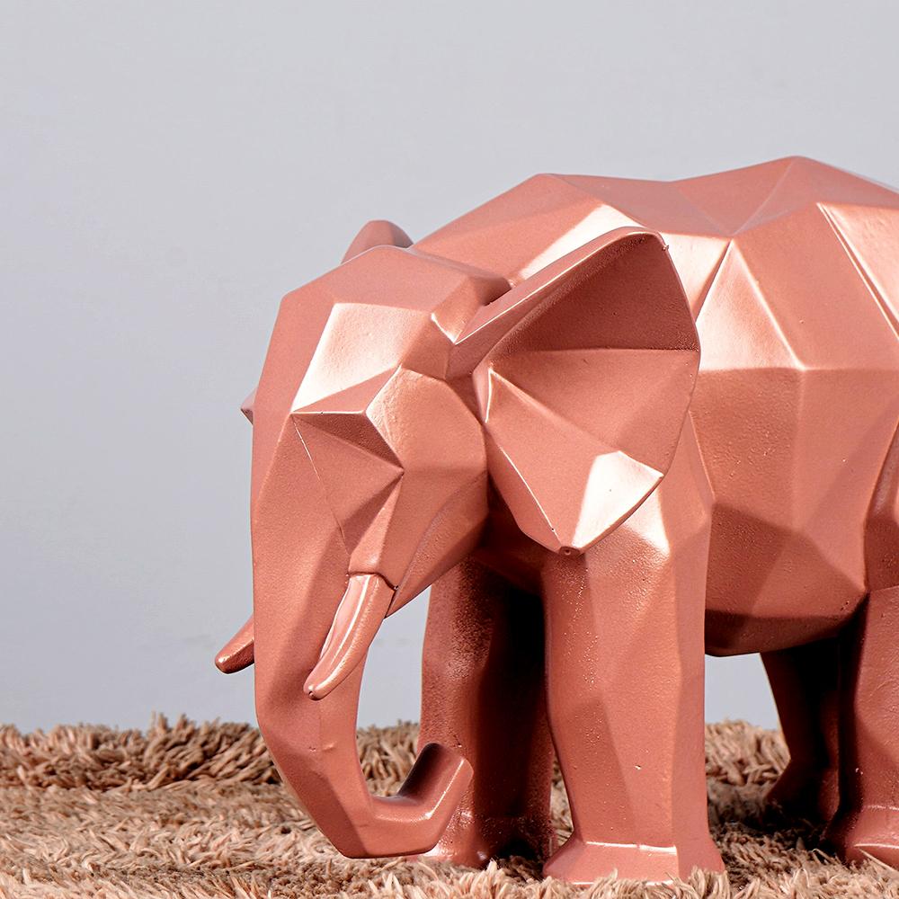 Modern Art Geometric Elephant Accent - The Artment