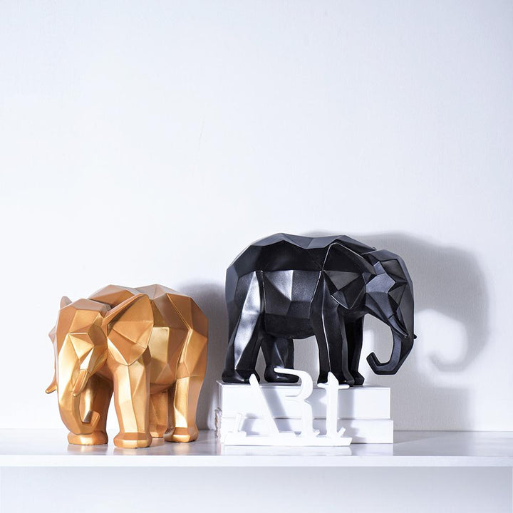 Modern Art Geometric Elephant Accent - The Artment