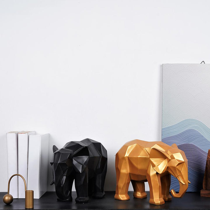 Modern Art Geometric Elephant Accent - The Artment