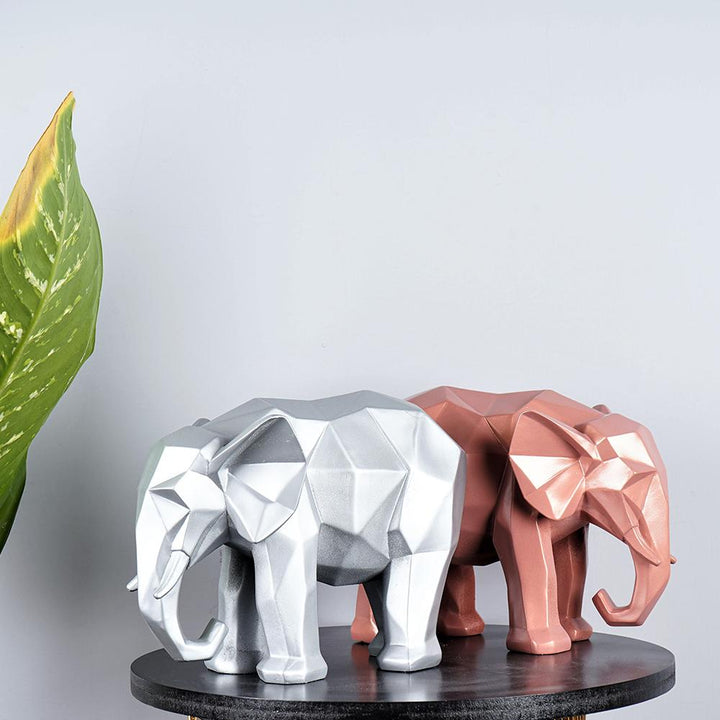 Modern Art Geometric Elephant Accent - The Artment