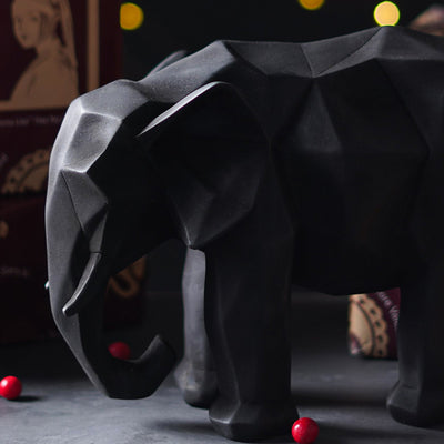 Modern Art Geometric Elephant Accent Gift Box - The Artment