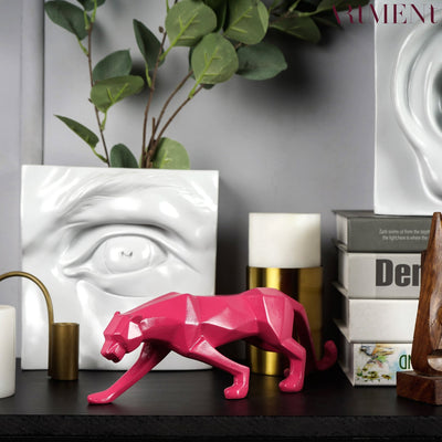 Modern Art Geometric Panther Statue - The Artment