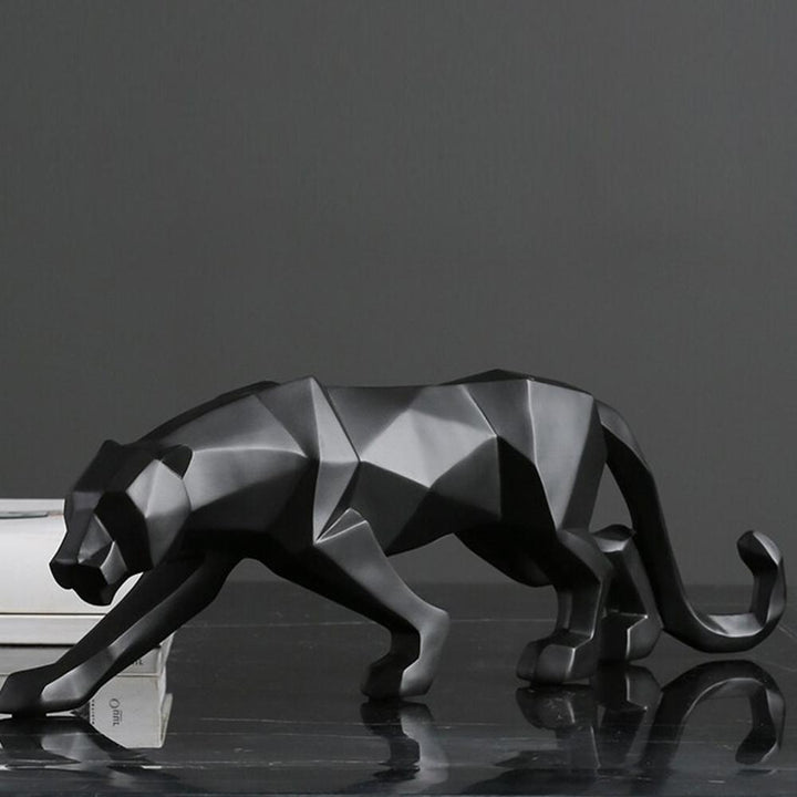 Modern Art Geometric Panther Statue - The Artment