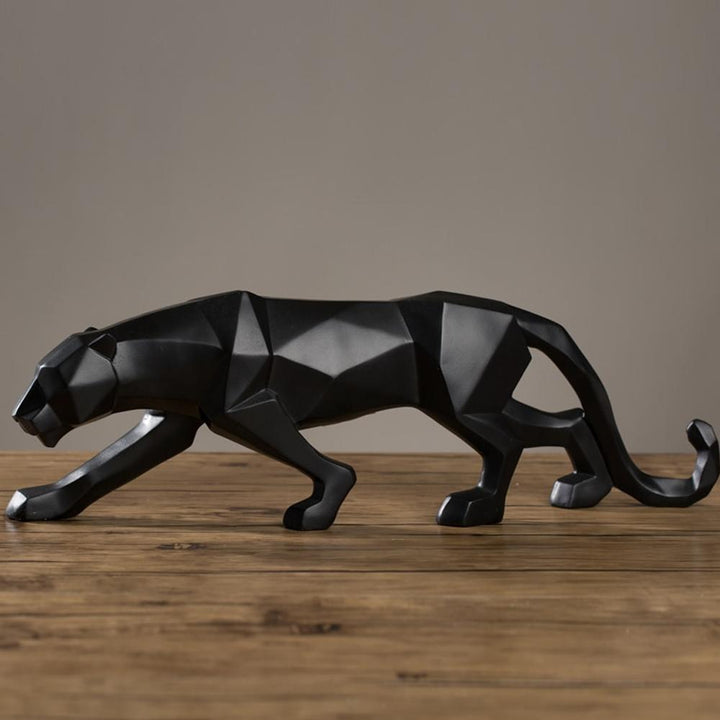 Modern Art Geometric Panther Statue - The Artment