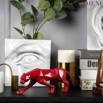 Modern Art Geometric Panther Statue - The Artment