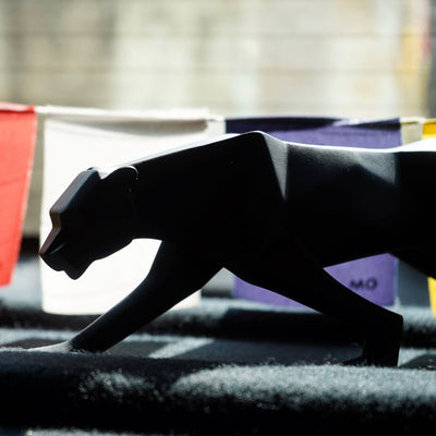 Modern Art Geometric Panther Statue - The Artment