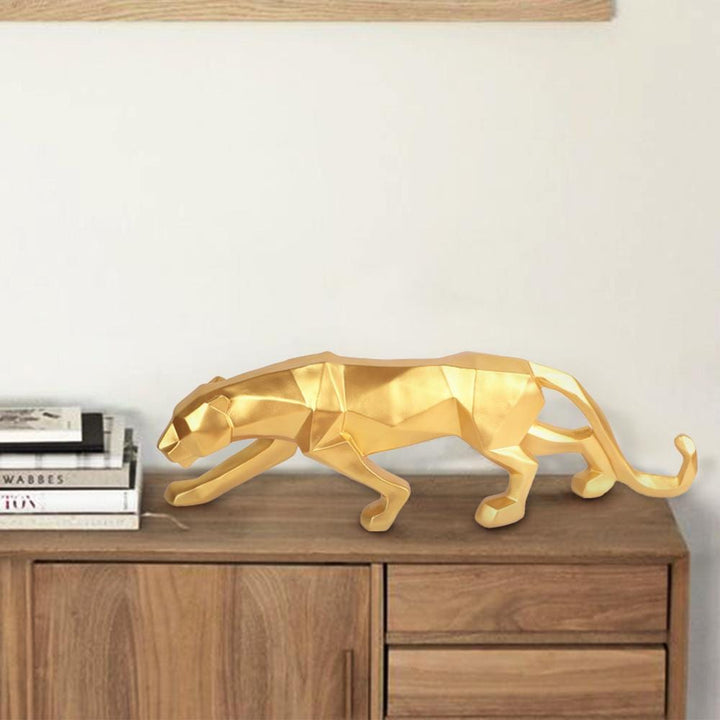 Modern Art Geometric Panther Statue - The Artment