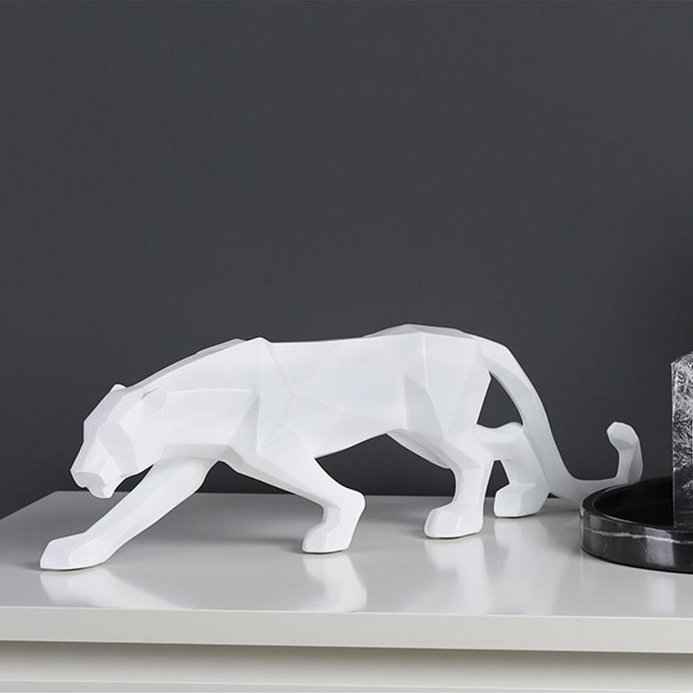 Modern Art Geometric Panther Statue - The Artment