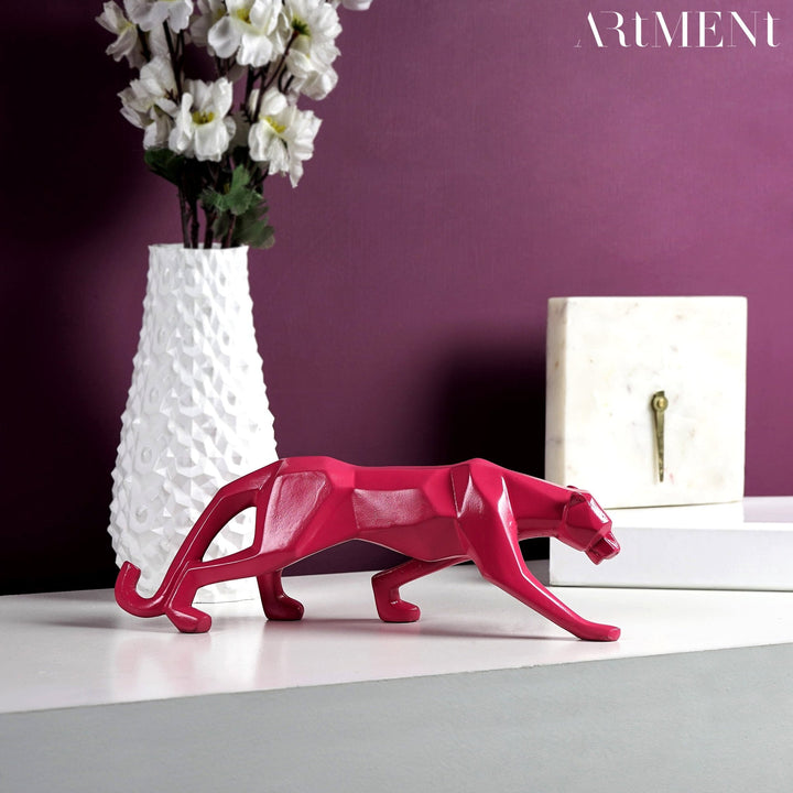 Modern Art Geometric Panther Statue - The Artment