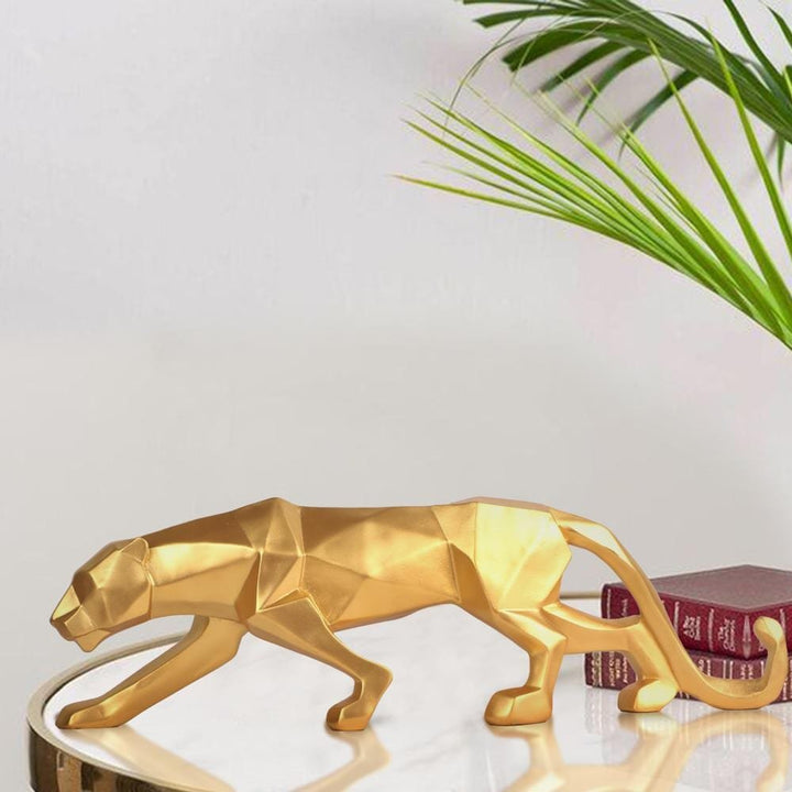 Modern Art Geometric Panther Statue - The Artment