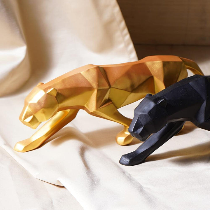 Modern Art Geometric Panther Statue - The Artment