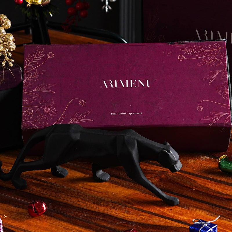 Modern Art Geometric Panther Statue Gift Box - The Artment