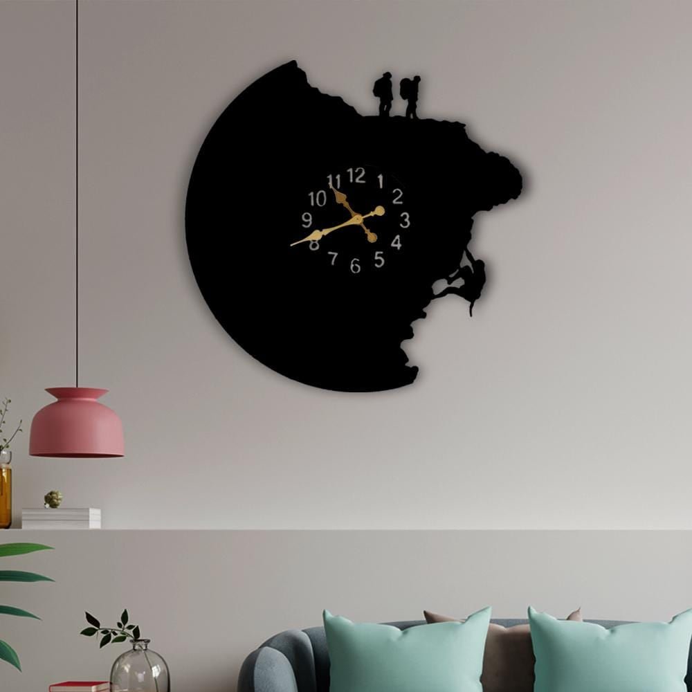 Modern Art Mountain Climbers Wall Clock - The Artment