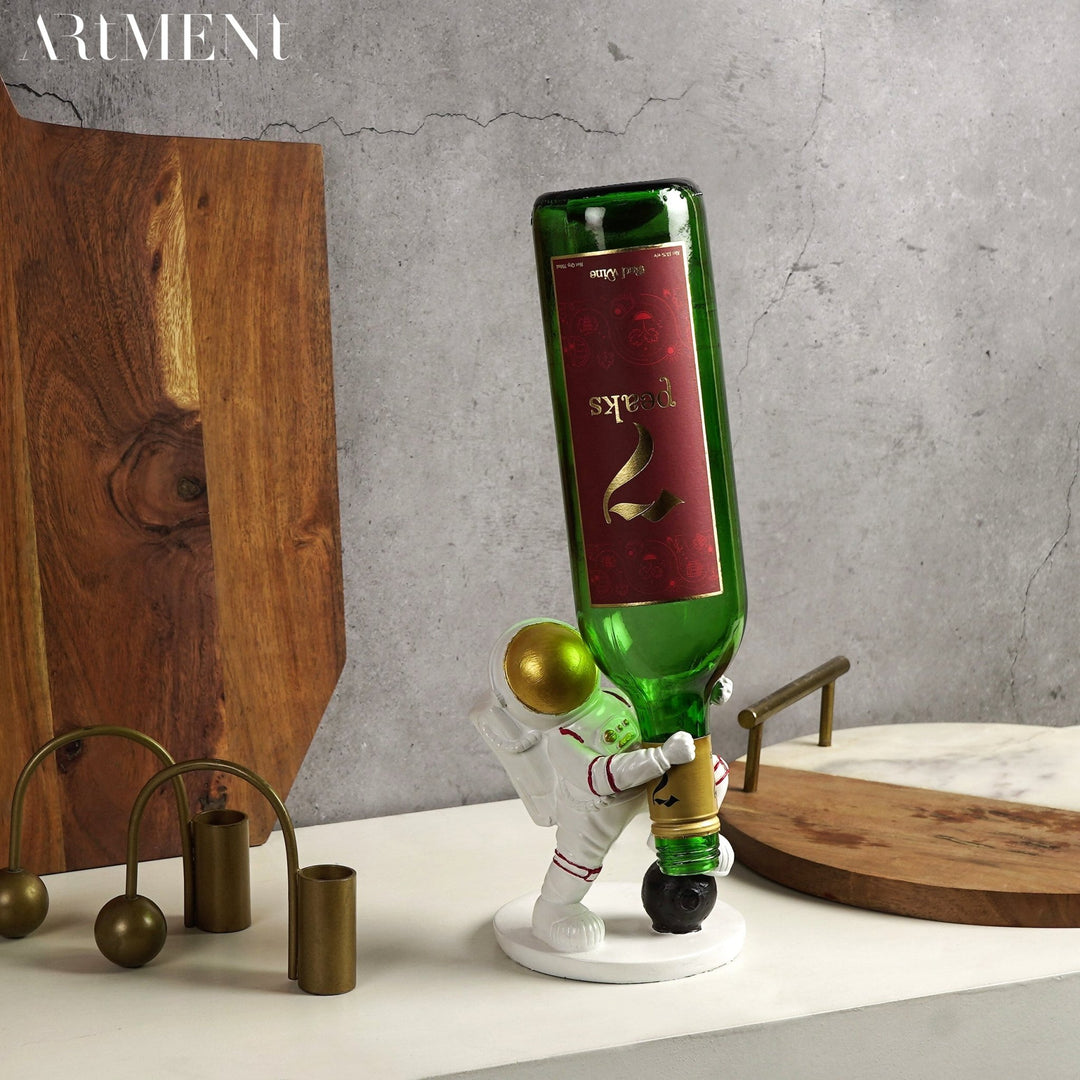 Modern Art Playful Astronaut Wine Bottle Holder - The Artment