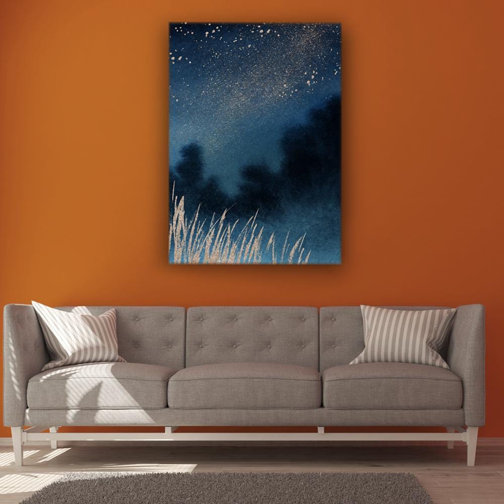 Mystical Blues of the Night Canvas (Matte Finish) - The Artment