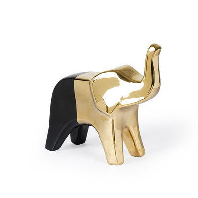 Nordic Elegance Gold Elephant Sculpture - The Artment