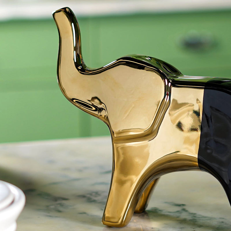 Nordic Elegance Gold Elephant Sculpture - The Artment