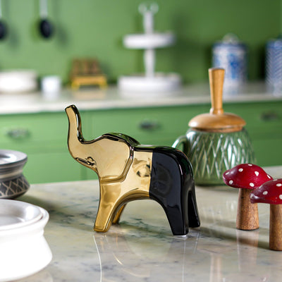 Nordic Elegance Gold Elephant Sculpture - The Artment