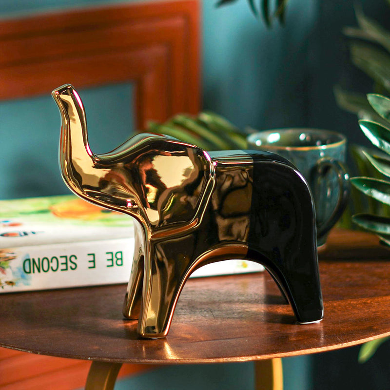 Nordic Elegance Gold Elephant Sculpture - The Artment