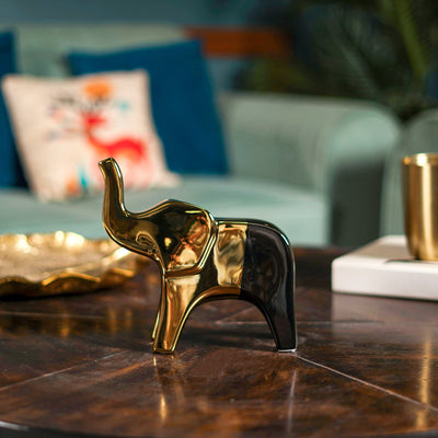 Nordic Elegance Gold Elephant Sculpture - The Artment