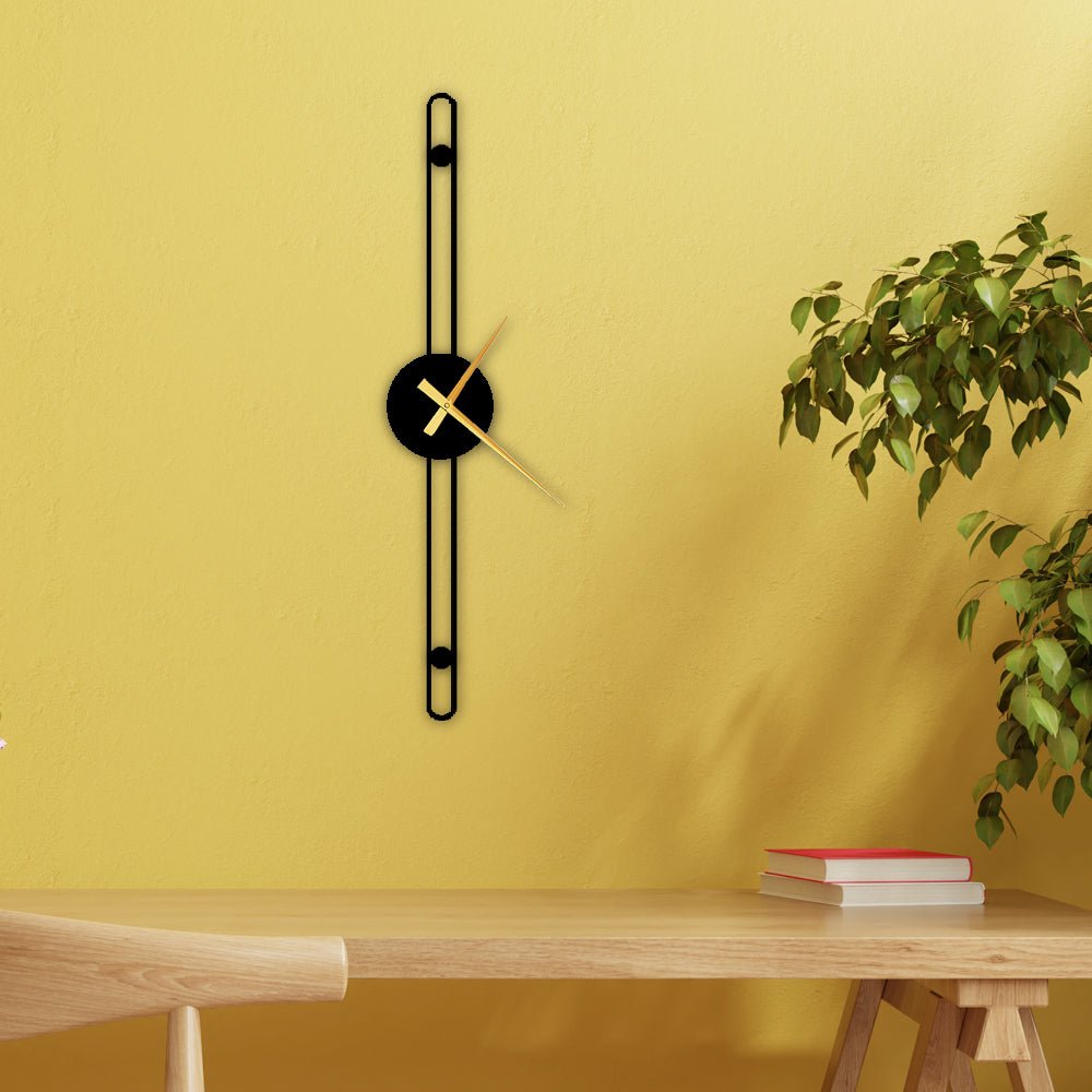 Nordic Minimalist Gold Needle Wall Clock - The Artment