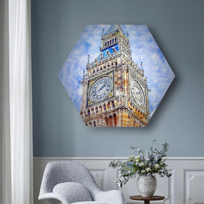 Painted Monuments Hexagonal Canvas (Matte Finish) - The Artment