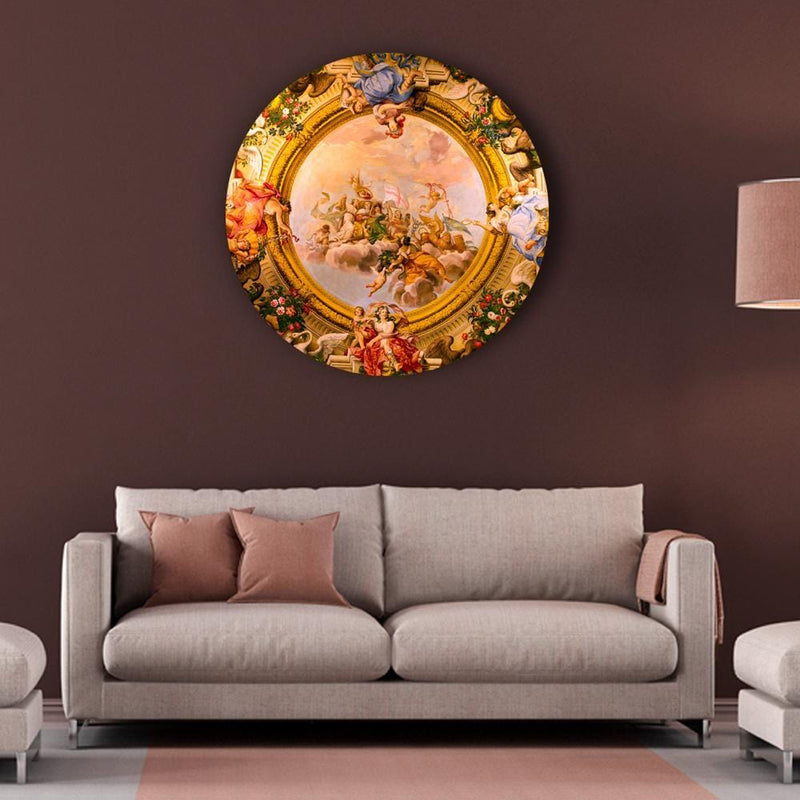 Palazzo Pepoli Detailed Ceiling Canvas (Matte Finish) - The Artment