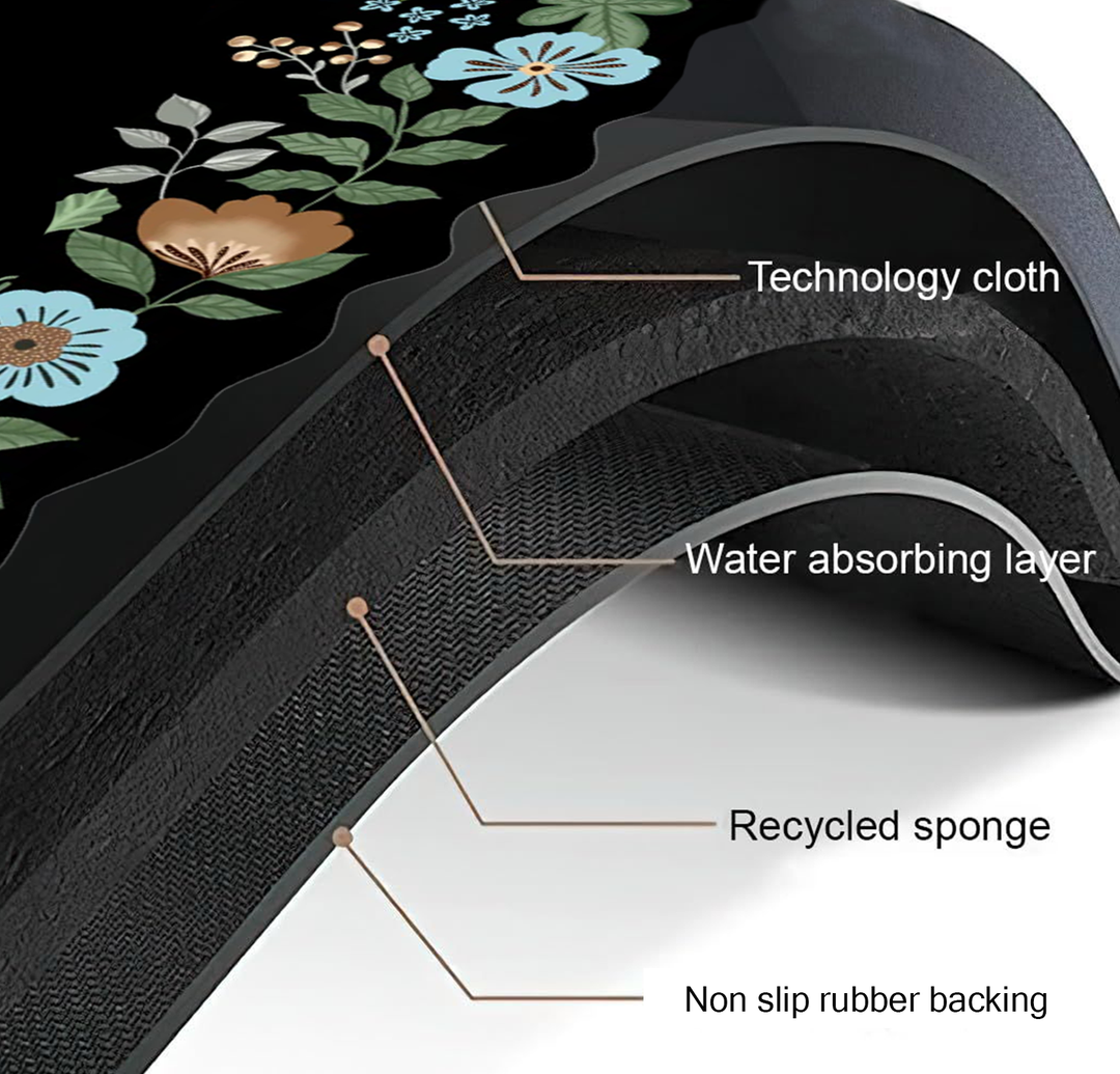 Paradise Bloom Diatomaceous Earth Bath Mat