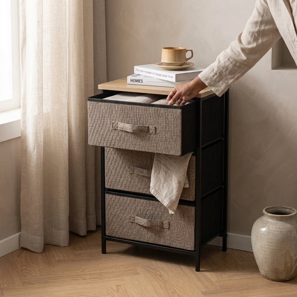 The Iron & Linen 3-Drawer