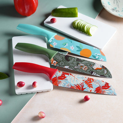 PopCut : Coloured Knife Set - 7 inches - The Artment