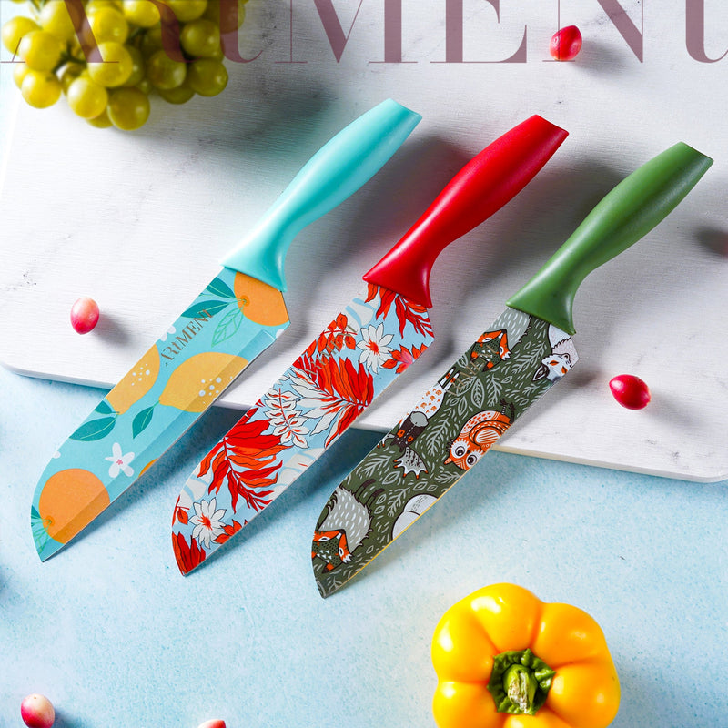 PopCut : Coloured Knife Set - 7 inches - The Artment