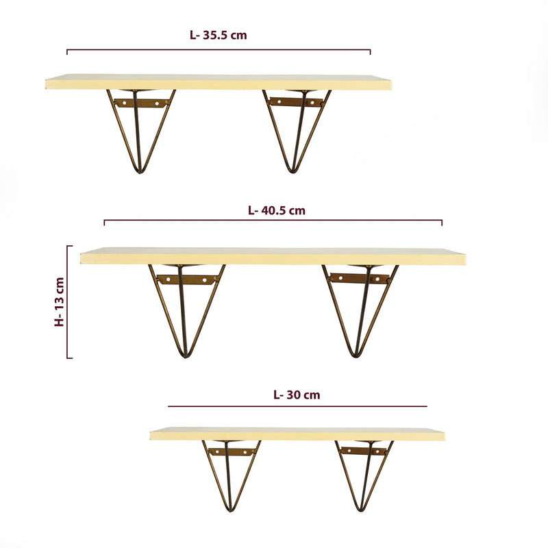 Radiant Nordic Shelves (Set of 3) - The Artment