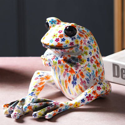 Rainbow Tagged Frog Statue - The Artment