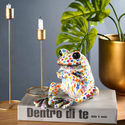 Rainbow Tagged Frog Statue - The Artment