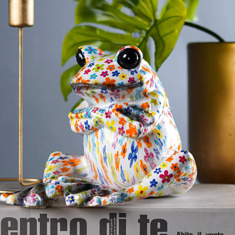 Rainbow Tagged Frog Statue - The Artment