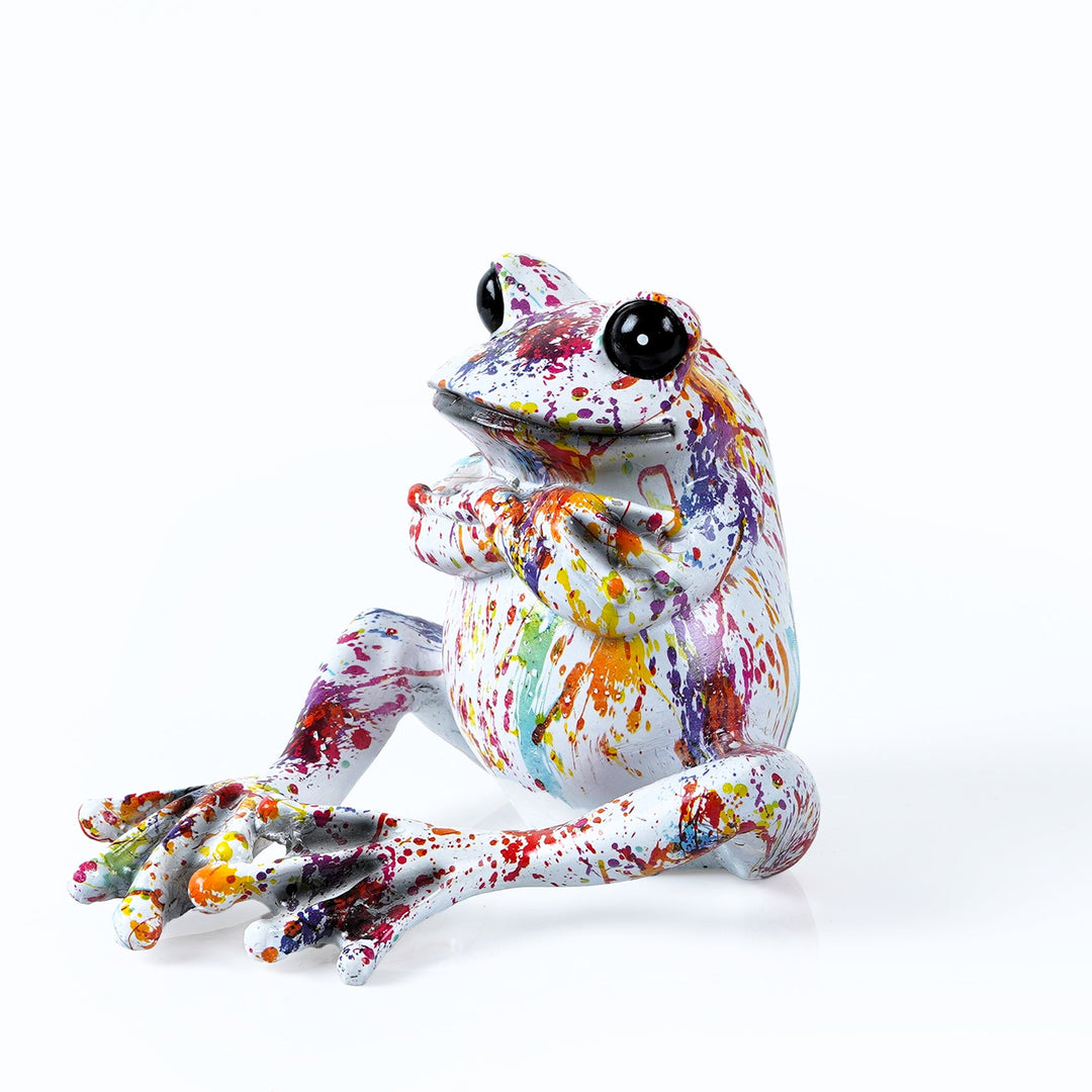 Rainbow Tagged Frog Statue - The Artment