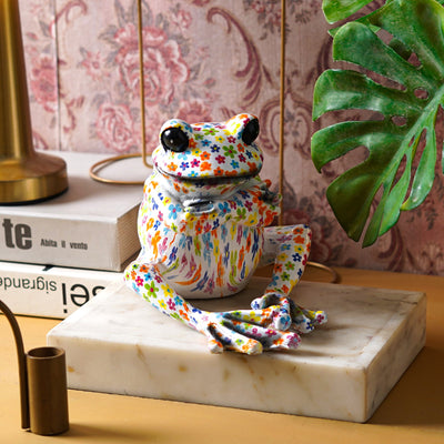 Rainbow Tagged Frog Statue - The Artment