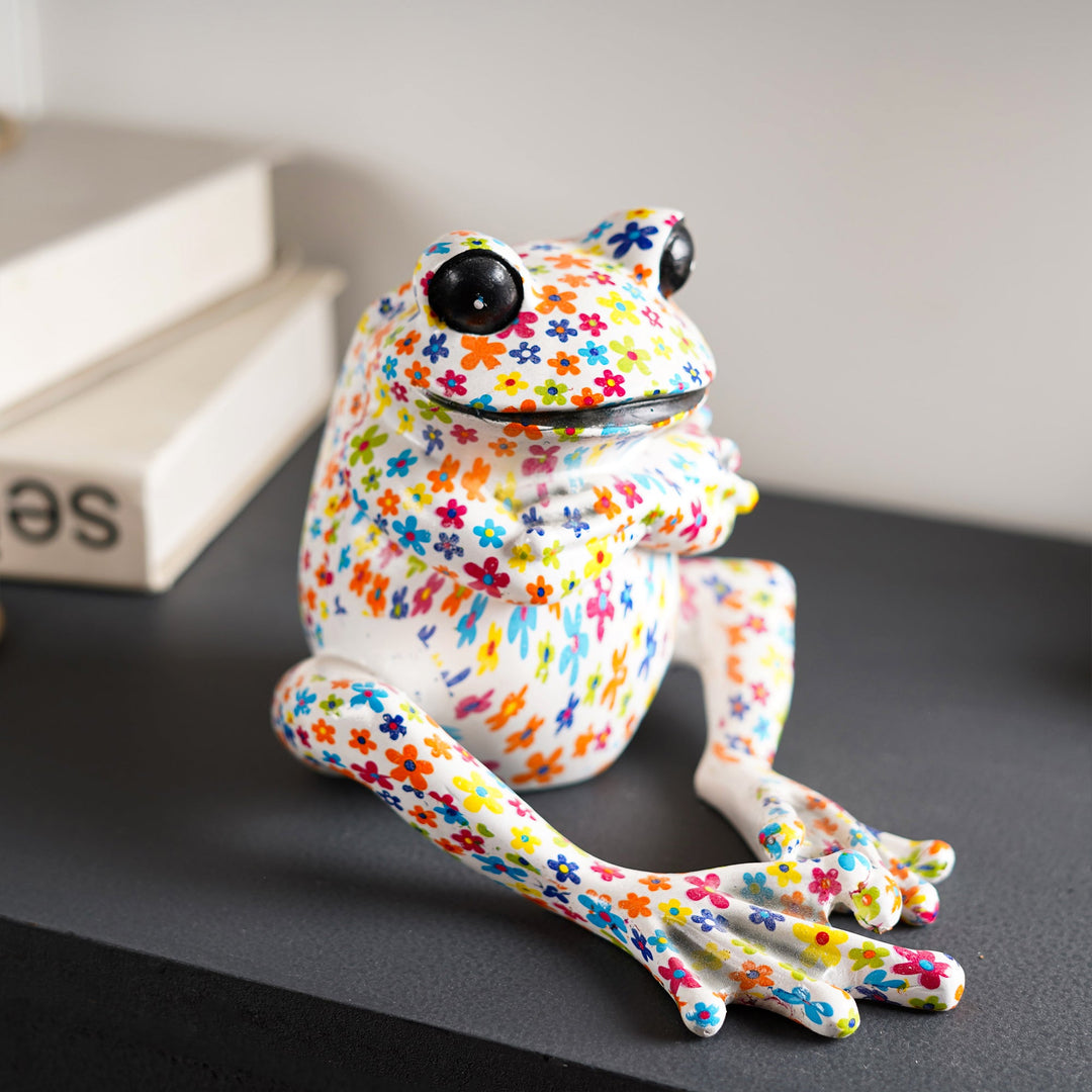 Rainbow Tagged Frog Statue - The Artment