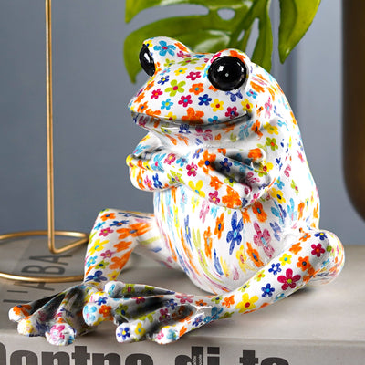 Rainbow Tagged Frog Statue - The Artment