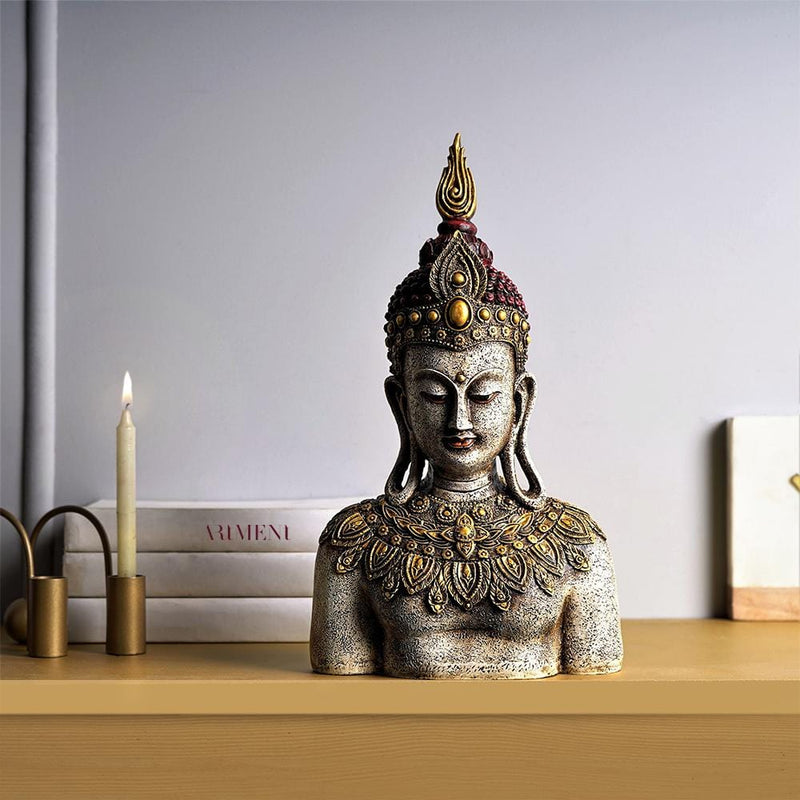 Rustic Bejeweled Divine Buddha Table Accent - The Artment