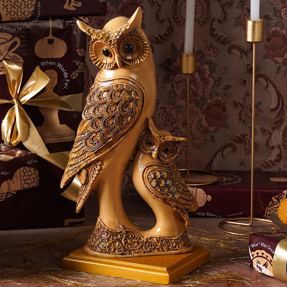 ⁠Rustic Golden - Winged Owl Gift Box - The Artment